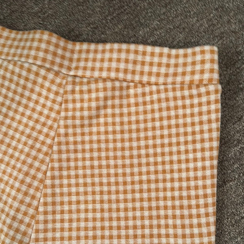 Gingham Tan/Dark Yellow Women's Shorts - Picture 5 of 11